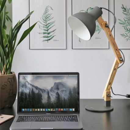 Asztali lámpa 1xE27/40W/230V szürke