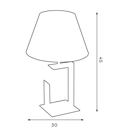Asztali lámpa 1xE27/60W/230V 45 cm kék/arany