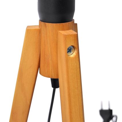 Asztali lámpa ALBA 1xE27/15W/230V fekete/arany/tölgy