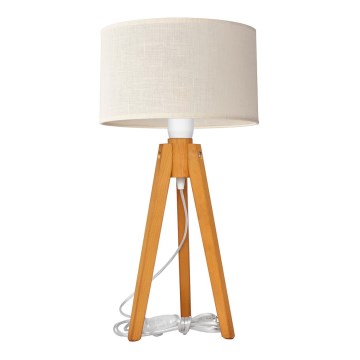 Asztali lámpa ALBA 1xE27/15W/230V krém/tölgy