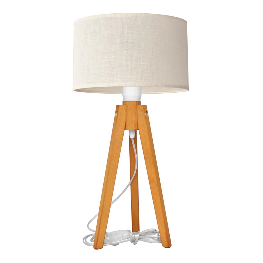 Asztali lámpa ALBA 1xE27/15W/230V krém/tölgy