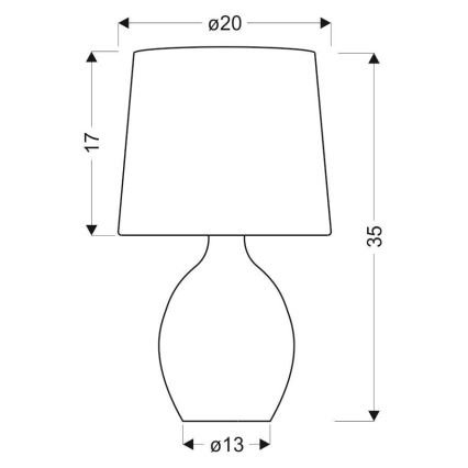 Asztali lámpa AMBON 1xE14/40W/230V fekete
