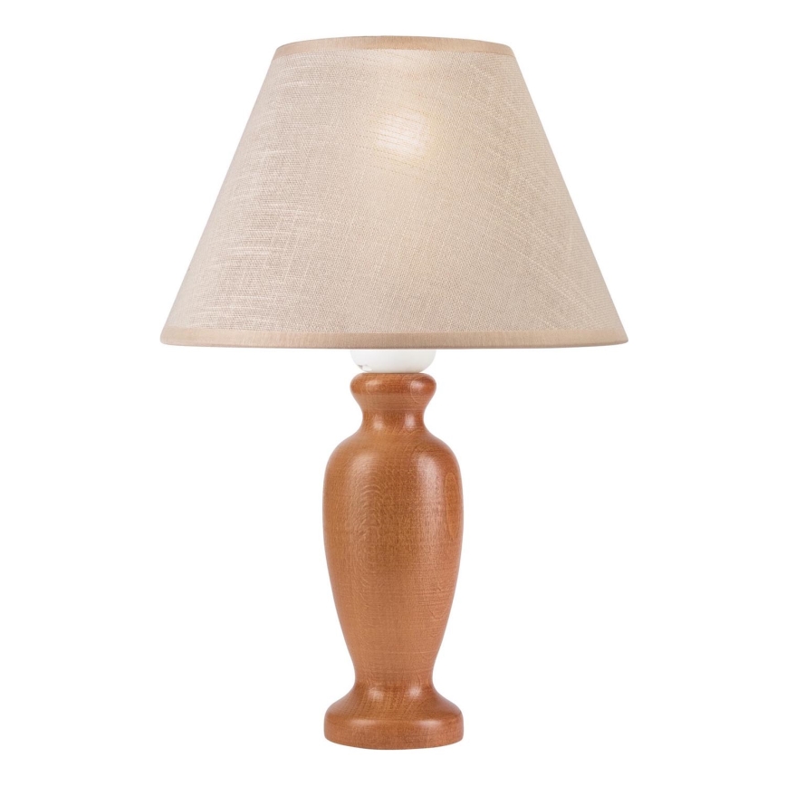 Asztali lámpa AMFORA 1xE27/60W/230V barna/bükkfa