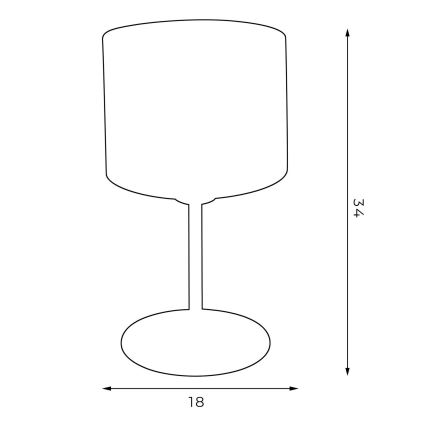 Asztali lámpa ARDEN 1xE27/60W/230V á. 18 cm fekete/arany