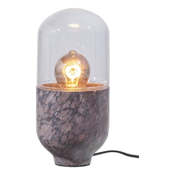 Asztali lámpa ASEL 1xE27/25W/230V márvány szürke/barna