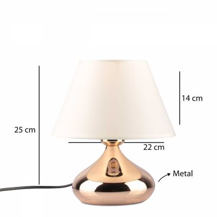 Asztali lámpa ASPARAGUS 1xE27/40W/230V rézszínű