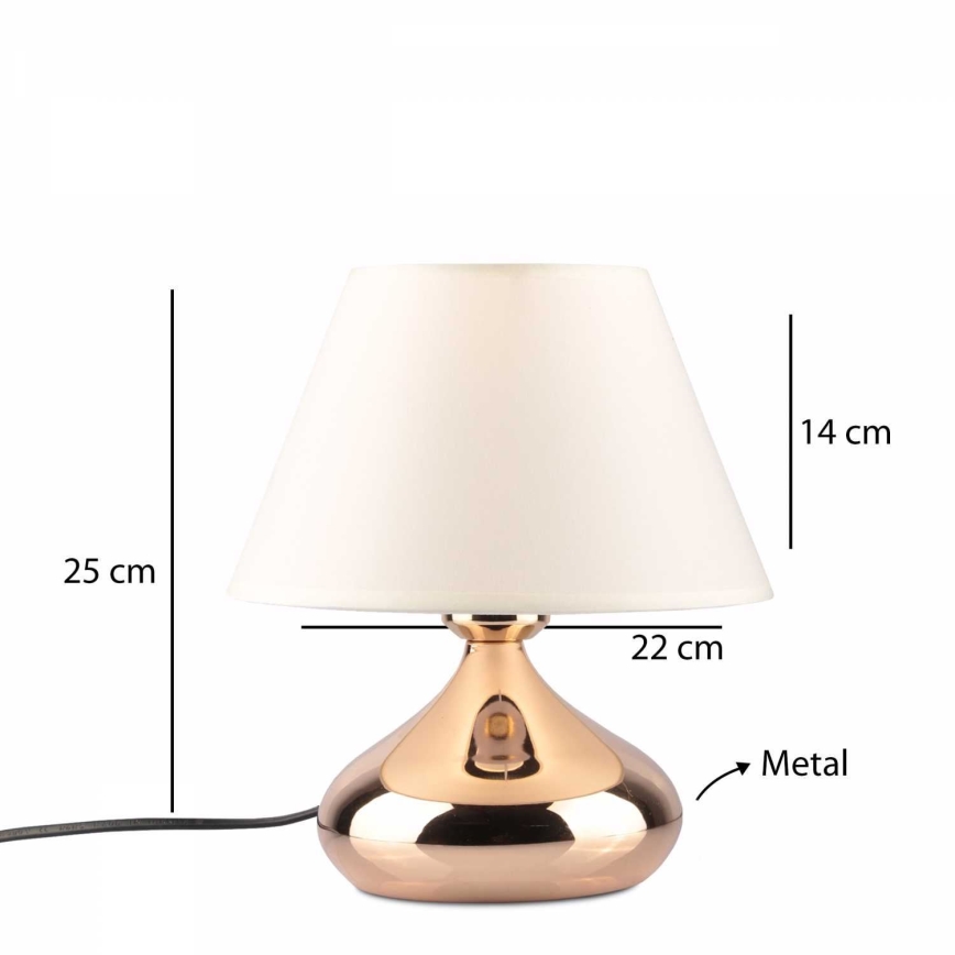 Asztali lámpa ASPARAGUS 1xE27/40W/230V rézszínű