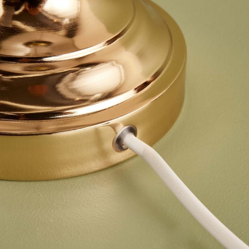 Asztali lámpa AYD 1xE27/40W/230V bézs/arany