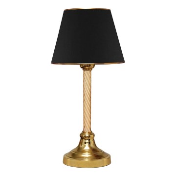 Asztali lámpa AYD 1xE27/40W/230V fekete/arany