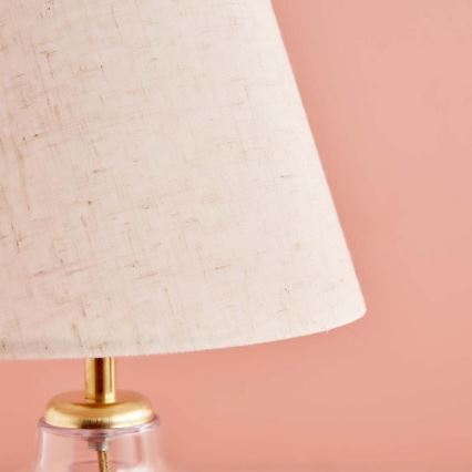 Asztali lámpa AYD 1xE27/40W/230V krémszínű/átlátszó