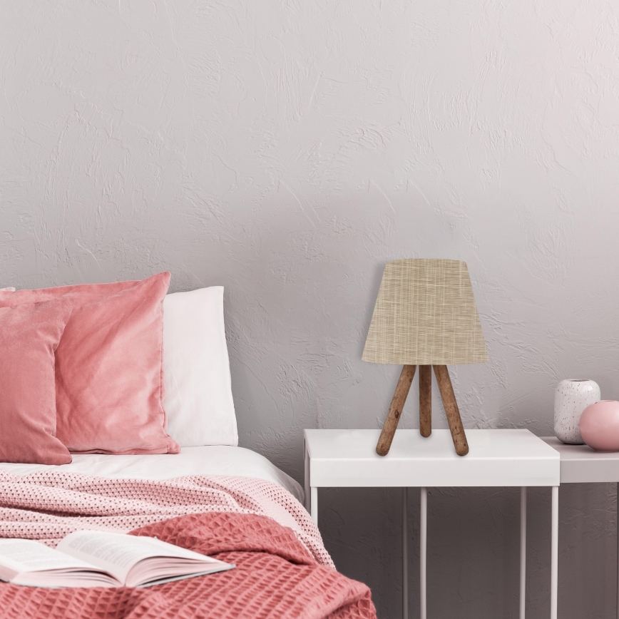 Asztali lámpa AYD 1xE27/60W/230V krém