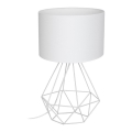 Asztali lámpa BASKET 1xE27/60W/230V fehér