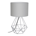 Asztali lámpa BASKET 1xE27/60W/230V szürke