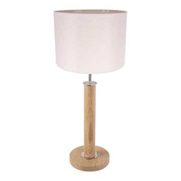 Asztali lámpa BENITA 1xE27/60W/230V 61 cm krémes/tölgy