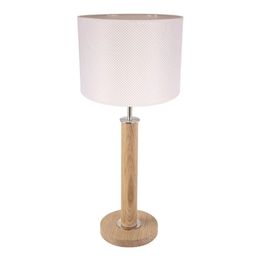 Asztali lámpa BENITA 1xE27/60W/230V 61 cm krémes/tölgy