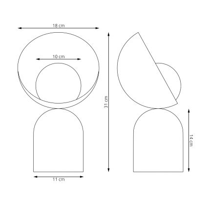Asztali lámpa BOTO 1xG9/8W/230V bézs