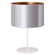 Asztali lámpa CANNES 1xE14/15W/230V 20 cm ezüst/réz/fehér