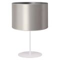 Asztali lámpa CANNES 1xE14/15W/230V 20 cm szürke/fehér
