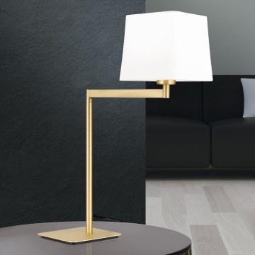 Asztali lámpa CARLTON 1xE27/40W/230V fehér/arany