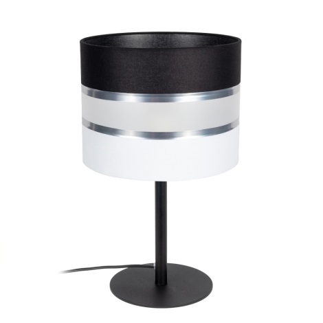 Asztali lámpa CORAL 1xE27/60W/230V fekete/fehér