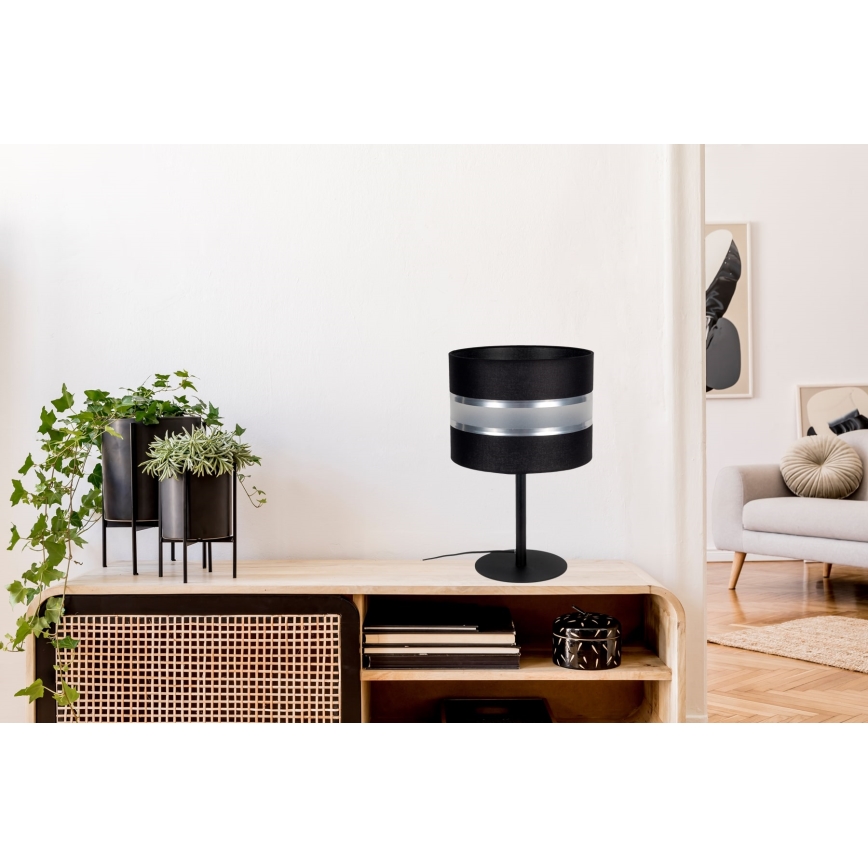 Asztali lámpa CORAL 1xE27/60W/230V fekete