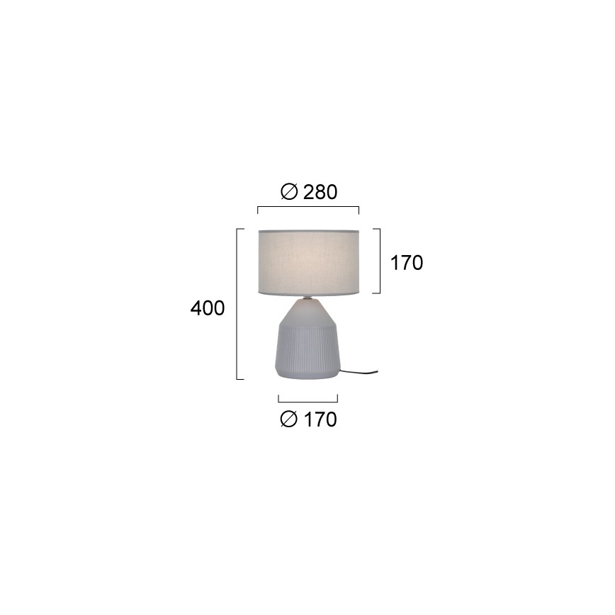 Asztali lámpa DOLLY 1xE27/25W/230V szürke