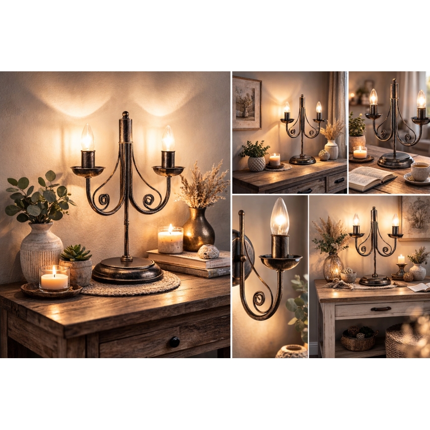 Asztali lámpa DONATO 2xE14/40W/230V