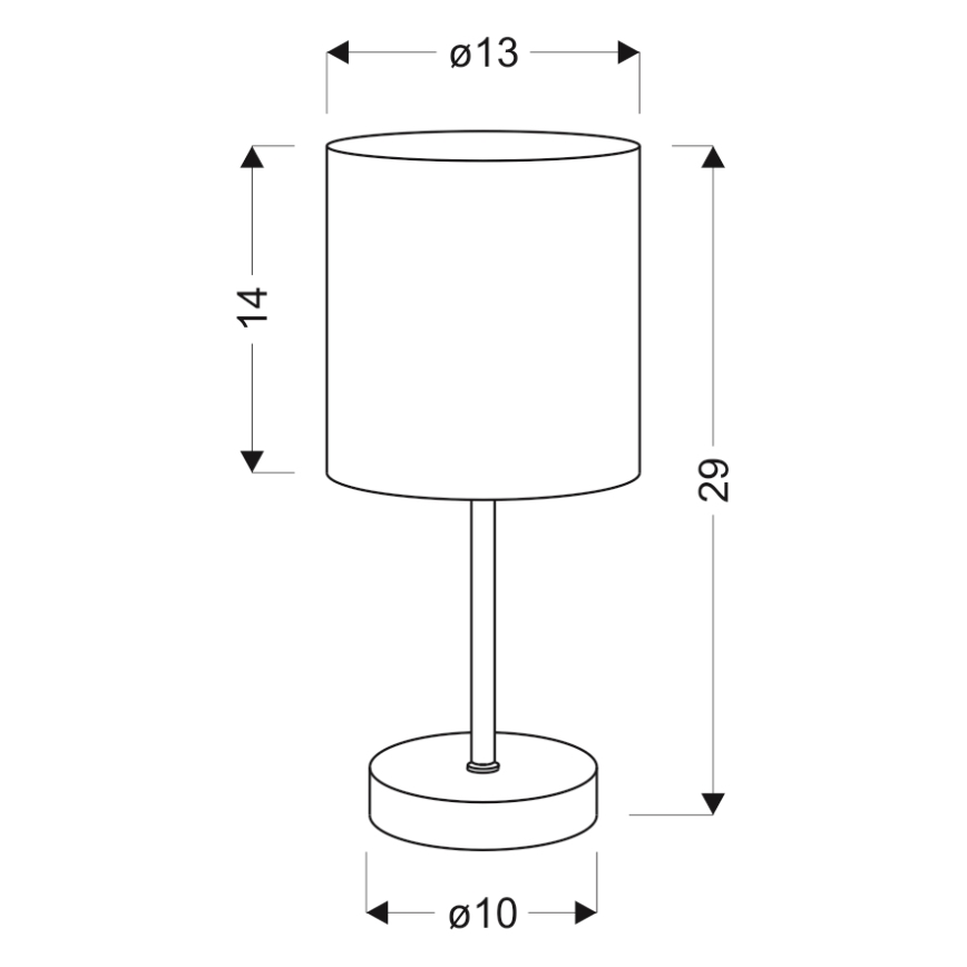Asztali lámpa EMILY 1xE14/40W/230V krém/fényes króm