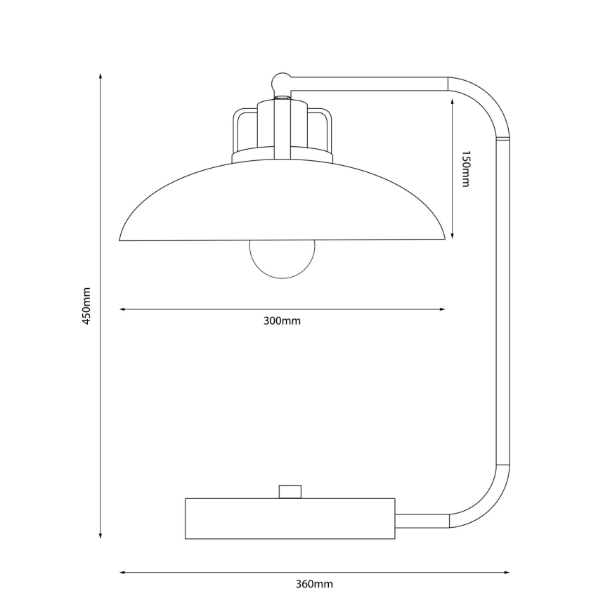 Asztali lámpa FELIX 1xE27/60W/230V fehér