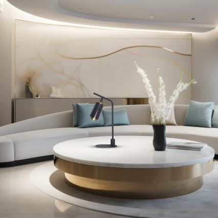 Asztali lámpa FLOWER 1xGU10/8W/230V fekete