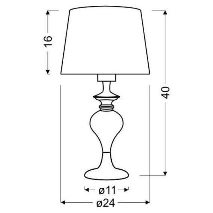 Asztali lámpa GILLENIA 1xE27/60W/230V