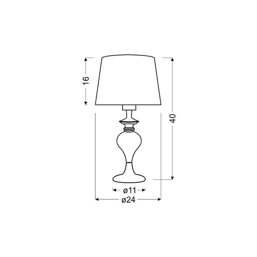 Asztali lámpa GILLENIA 1xE27/60W/230V