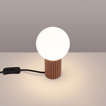 Asztali lámpa HALO 1xG9/8W/230V átm. 12 cm barna