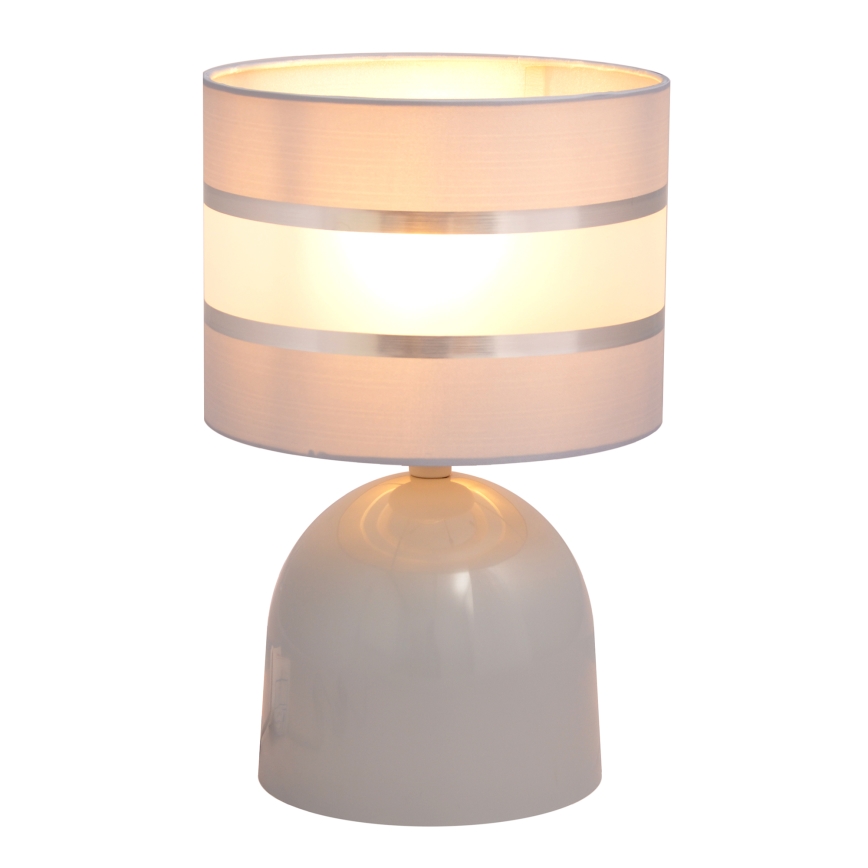 Asztali lámpa HELEN 1xE27/15W/230V szürke/ezüst