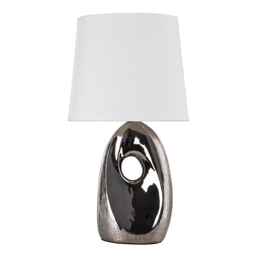 Asztali lámpa HIERRO 1xE27/60W/230V fehér/fényes króm