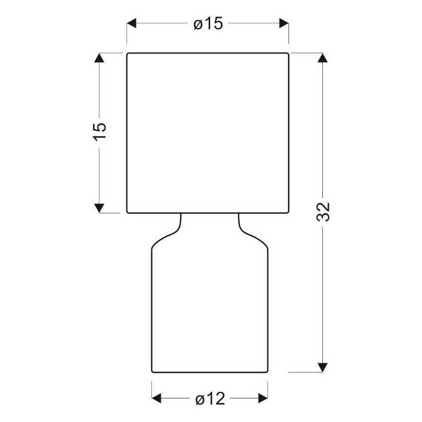 Asztali lámpa INER 1xE14/40W/230V szürke