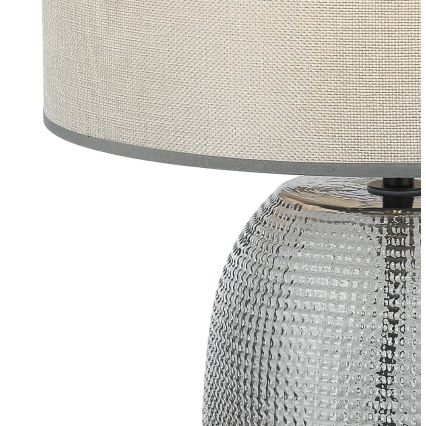 Asztali lámpa JENIFER 1xE27/40W/230V szürke/füstszínű