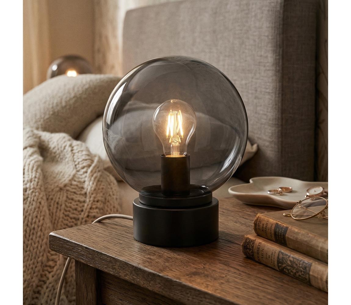 Asztali lámpa JIMMY 1xE27/60W/230V antracit/füstfekete 8711247071143