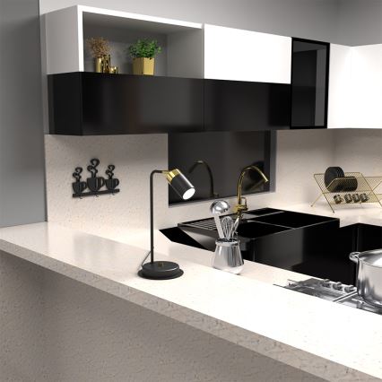 Asztali lámpa JOKER 1xGU10/25W/230V fekete/arany