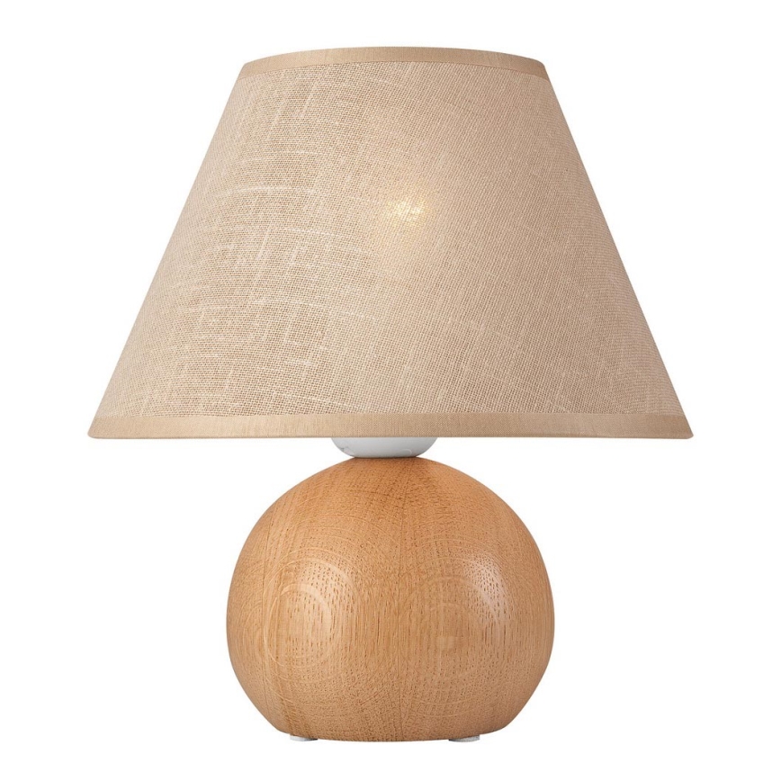 Asztali lámpa JUTA 1xE27 / 60W / 230V tölgy / bézs