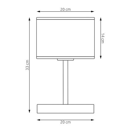 Asztali lámpa KARBON 1xE27/15W/230V fekete/barna