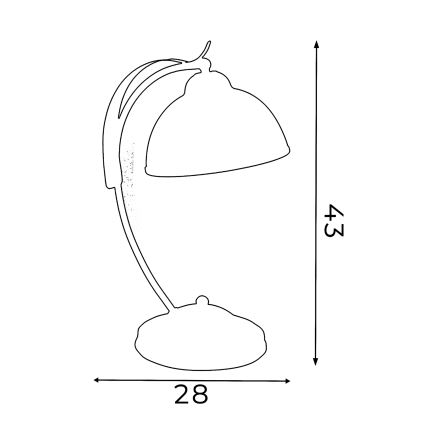 Asztali lámpa KORFU 1xE27/60W/230V