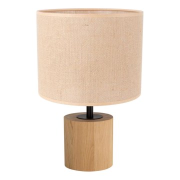 Asztali lámpa KRETA 1xE27/25W/230V tölgy/narancssárga tölgy