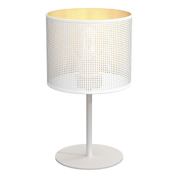 Asztali lámpa LOFT SHADE 1xE27/60W/230V á. 18 cm fehér/arany