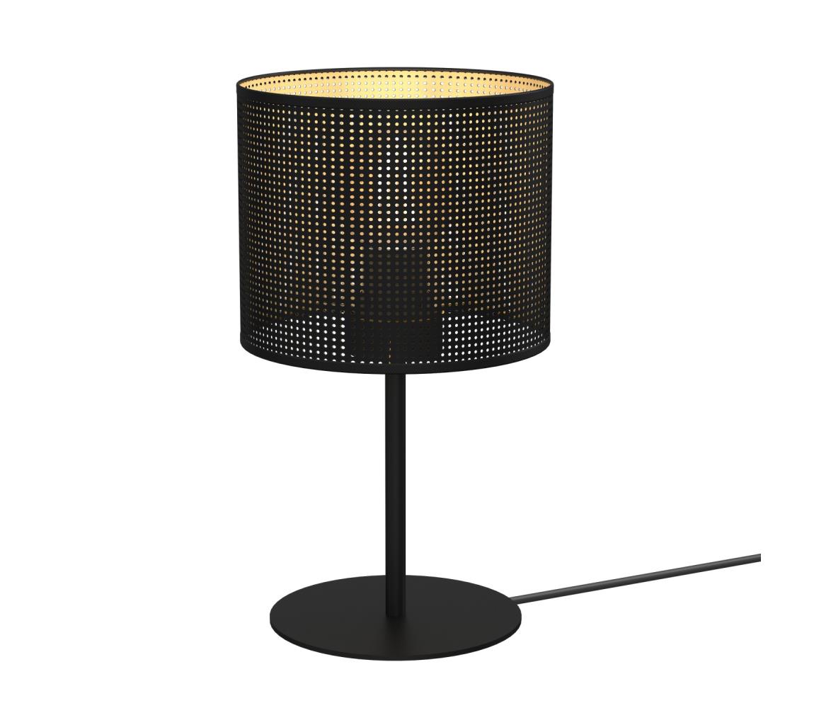  Asztali lámpa LOFT SHADE 1xE27/60W/230V á. 18 cm fekete/arany 