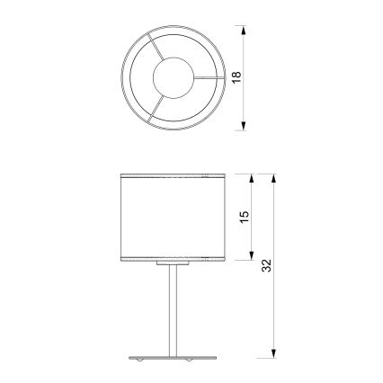 Asztali lámpa LOFT SHADE 1xE27/60W/230V á. 18 cm fekete/arany
