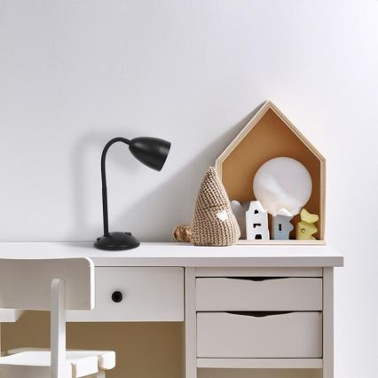 Asztali lámpa LOGIC 1xE27/60W/230V fekete