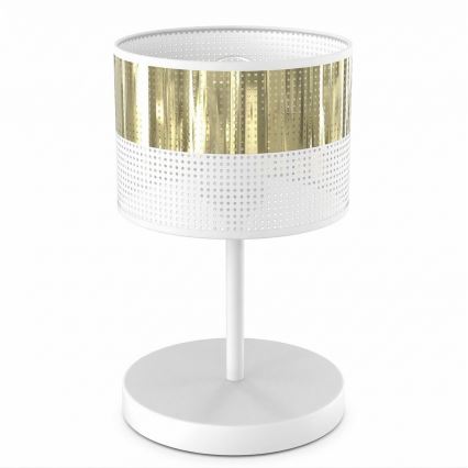 Asztali lámpa LUX 1xE27/15W/230V fehér/arany