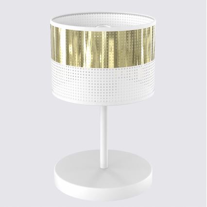 Asztali lámpa LUX 1xE27/15W/230V fehér/arany