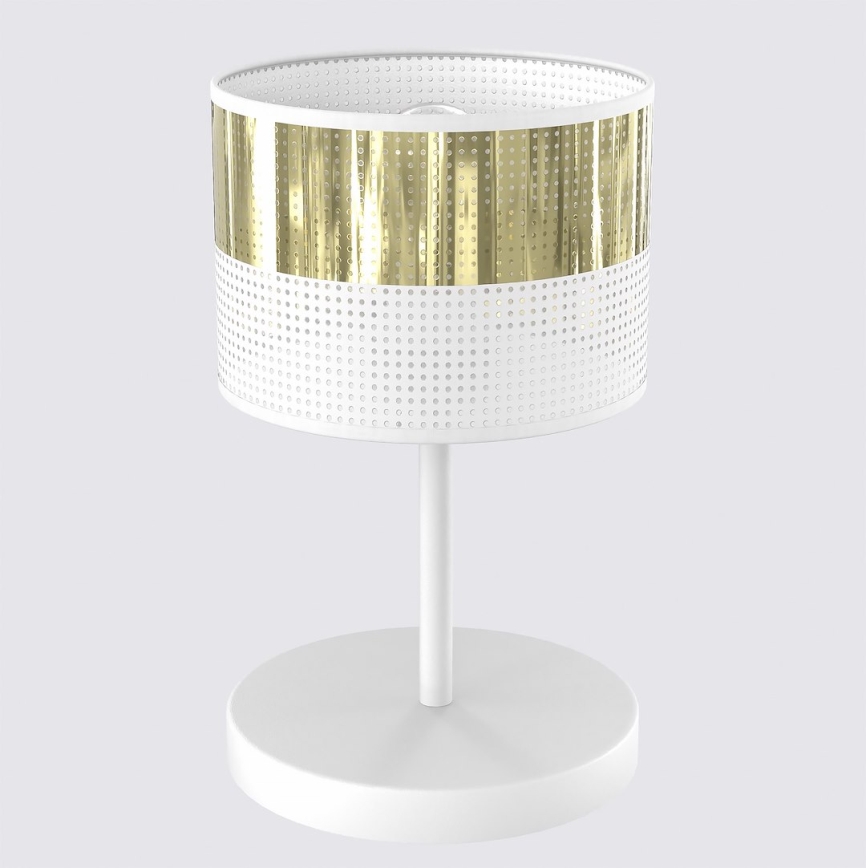 Asztali lámpa LUX 1xE27/15W/230V fehér/arany